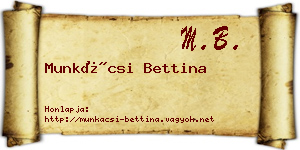 Munkácsi Bettina névjegykártya
