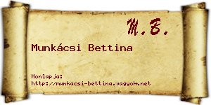 Munkácsi Bettina névjegykártya